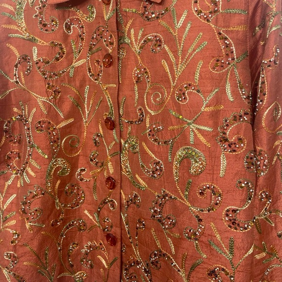 Anage Rust Embroidered Jacket - Picture 3 of 8